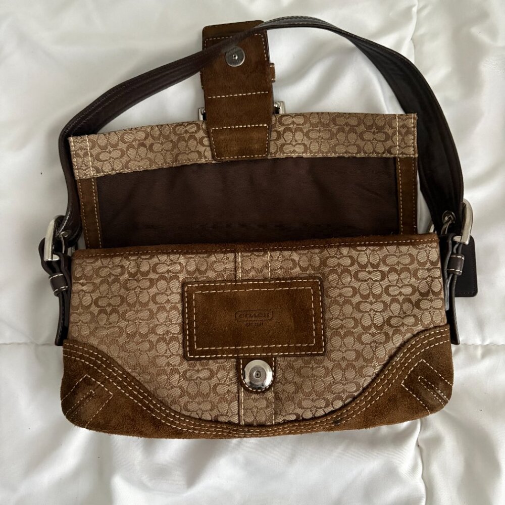 Vintage Coach 3628 Soho Brown Signature C Canvas w/Suede Leather Trim - Picture 7 of 15